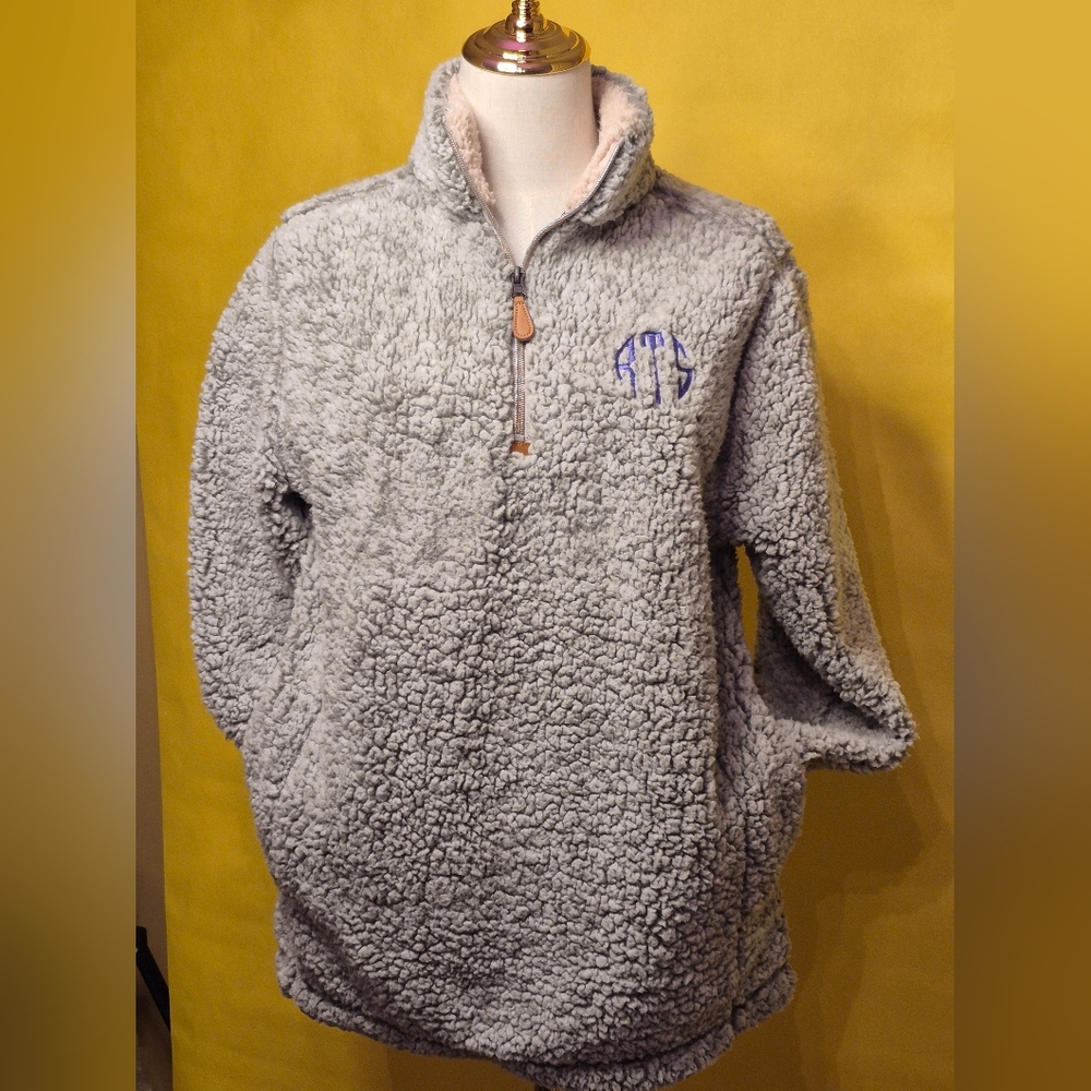 Simply Southern Cream Sherpa Jacket with Logo Patch